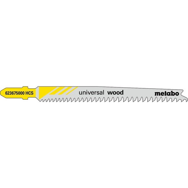 Metabo JIGSAW BLADE -HCS progressive tpi 3 1/2" Straight, clean cuts wood-base materials, 7/64"-2 9/16" in. 623675000